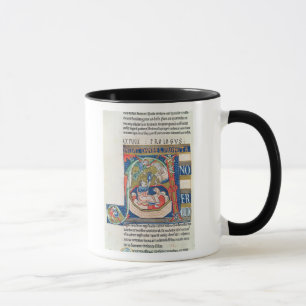 Historiated Initiale "A" Daniel darstellend Tasse