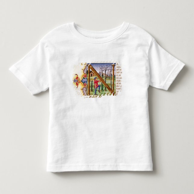 Historiated Initiale 'N Kleinkind T-shirt (Vorderseite)