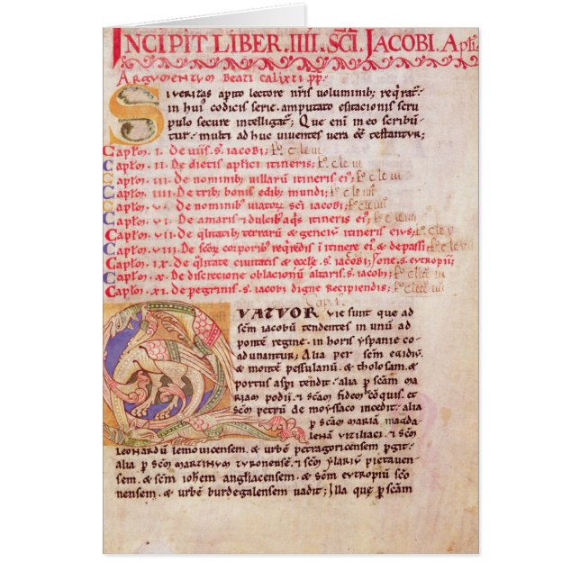 Historiated Initiale "Q" drei darstellend (Vorne)