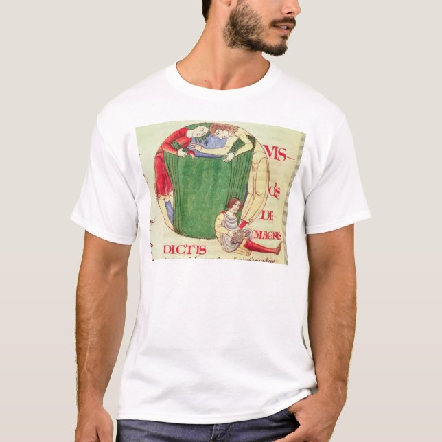 Historiated Initiale "Q" Textilkaufmänner T-Shirt (Vorderseite)