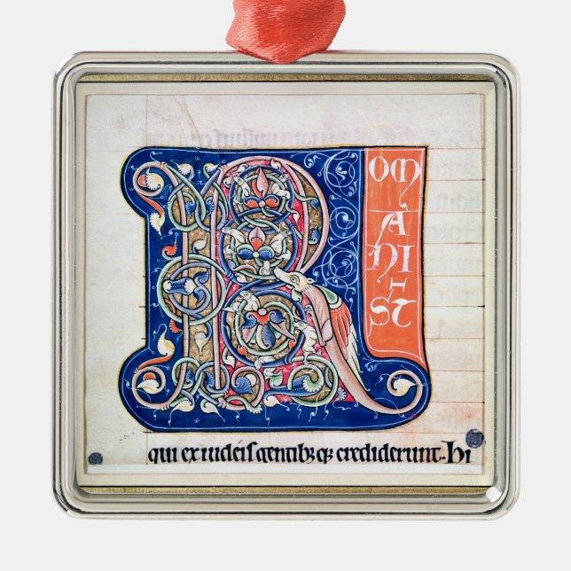 Historiated Initiale "R" 2 Ornament Aus Metall (Vorne)
