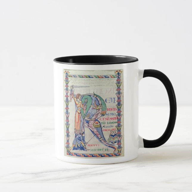 Historiated Initiale 'R Tasse (Rechts)