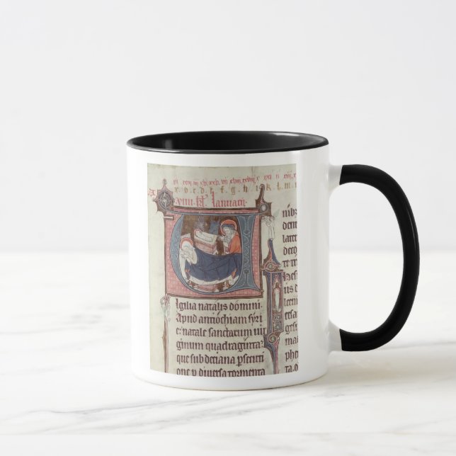 Historiated Initialen "U" und 'I Tasse (Rechts)