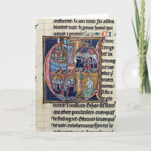 Historiated zeichnen "C ab", das Konrad III