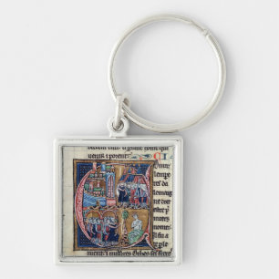 Historiated zeichnen "C ab", das Konrad III Schlüsselanhänger