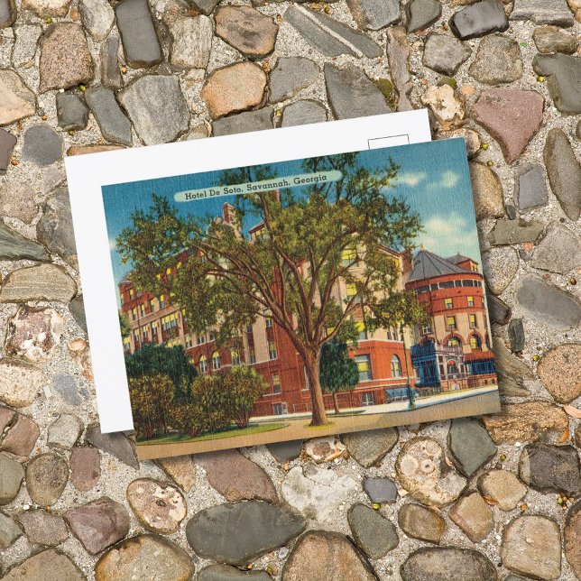 Historic DeSoto Hotel Savannah GA Postkarte (Von Creator hochgeladen)