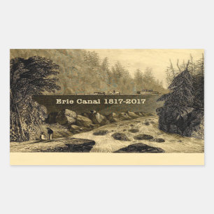 Historic Erie Canal Bicentennial Years Rechteckiger Aufkleber