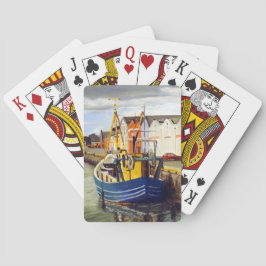 Historic Galway Ireland in Blues Grüntöne Reds Spielkarten
