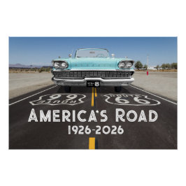 Historic Route 66 Centennial Poster