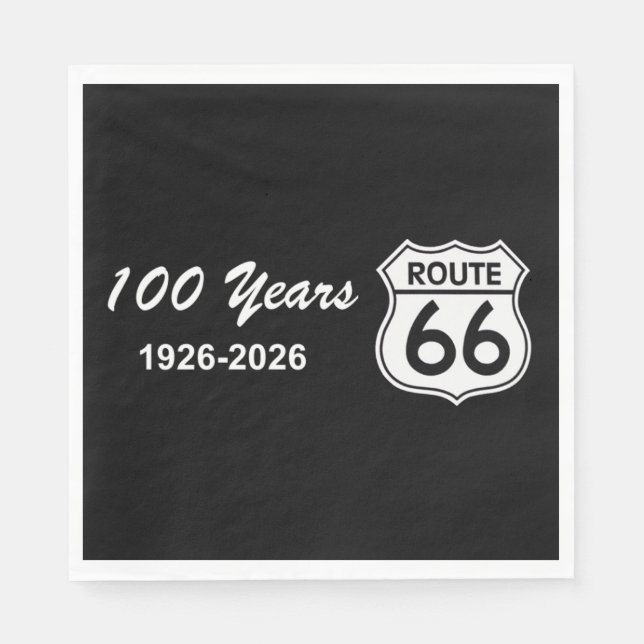 Historic Route 66 Centennial Serviette (Vorderseite)