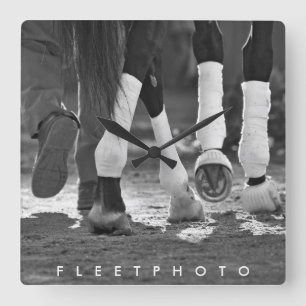 Historic Saratoga Race Course-Step Nicely Quadratische Wanduhr