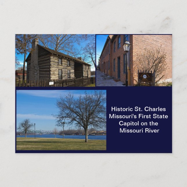 Historic St Charles Missouri Postkarte (Vorderseite)