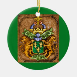 Historical Dutch Van Westervelt Crest Keramik Ornament