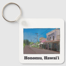 Historical Hawaii Plantation Town Honomu Nostalgic Schlüsselanhänger