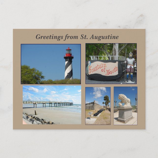 historique st augustine florida usa carte postale (Devant)
