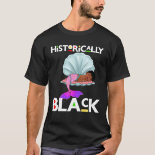 Historisch Black Mermaid Niedlich Girl Brown T-Shirt
