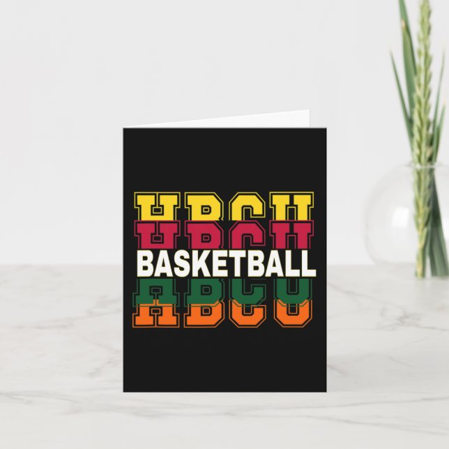 Historisch Black Uni University Basketball P Karte (Vorderseite)