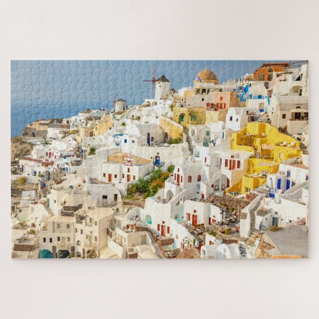 Historisch farbenfroh Oia Village Santorini Griech (Horizontal)