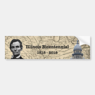 Historisch Illinois Bicentennial Autoaufkleber