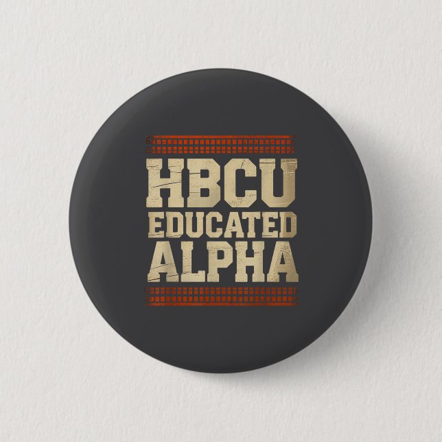 Historisch schwarze Hochschule Alpha Absolvent Button (Vorderseite)