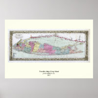 Historische 1855-1857 Reiseschild auf Long Island