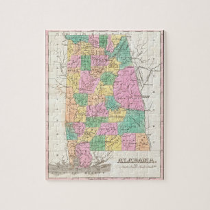 Historische Alabama-Staatskarte (1827)