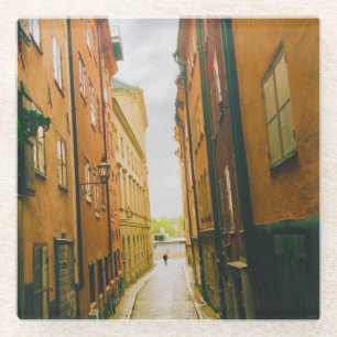 Historische Altstadt, Gamla Stan, Stockholm, Schwe Glasuntersetzer