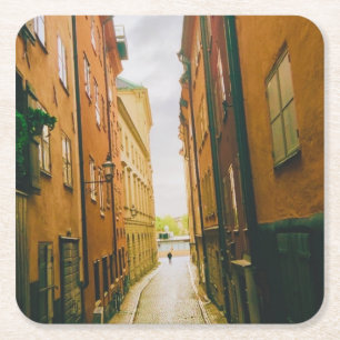Historische Altstadt, Gamla Stan, Stockholm, Schwe Rechteckiger Pappuntersetzer