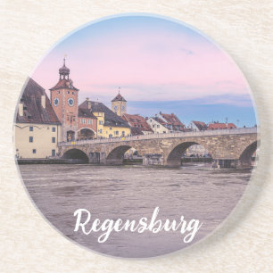 Historische Altstadt in Regensburg, Deutschland Getränkeuntersetzer