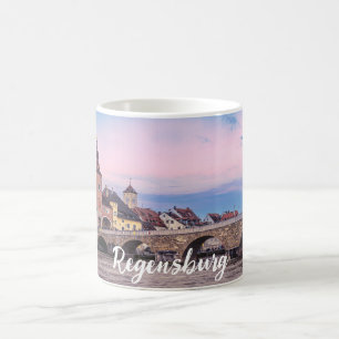 Historische Altstadt in Regensburg, Deutschland Kaffeetasse