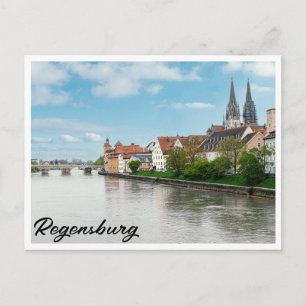 Historische Altstadt von Regensburg, Deutschland Postkarte