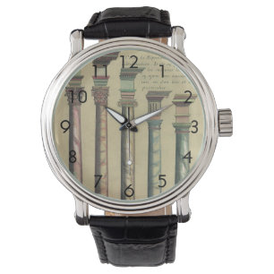 Historische Architektur, die 5 architektonischen O Armbanduhr