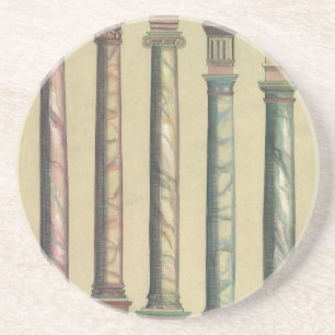 Historische Architektur, die 5 architektonischen O Untersetzer