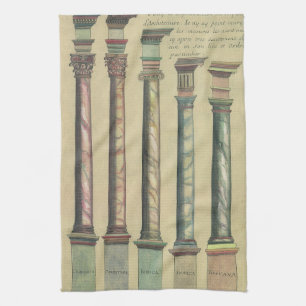 Historische Architektur, die 5 Architektur-Ordnung Handtuch