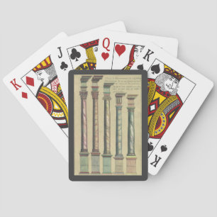 Historische Architektur, die 5 Säulenordnungen Spielkarten