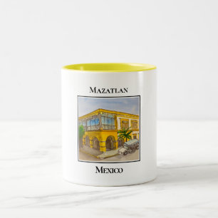 Historische Architektur im Centro-Distrikt in Maza Zweifarbige Tasse