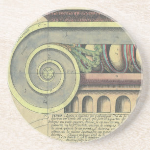 Historische Architektur; Kapitellvolute von Vignol Getränkeuntersetzer