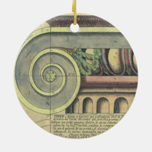Historische Architektur; Kapitellvolute von Vignol Keramik Ornament