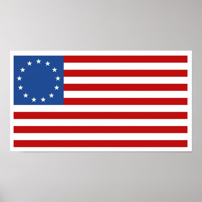 Historische Betsy Ross American Flag Poster (Vorne)