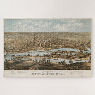 Historische Bildkarte von Appleton WI (1874)