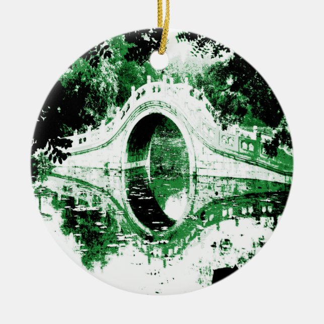 Historische Brücke Keramik Ornament (Vorne)