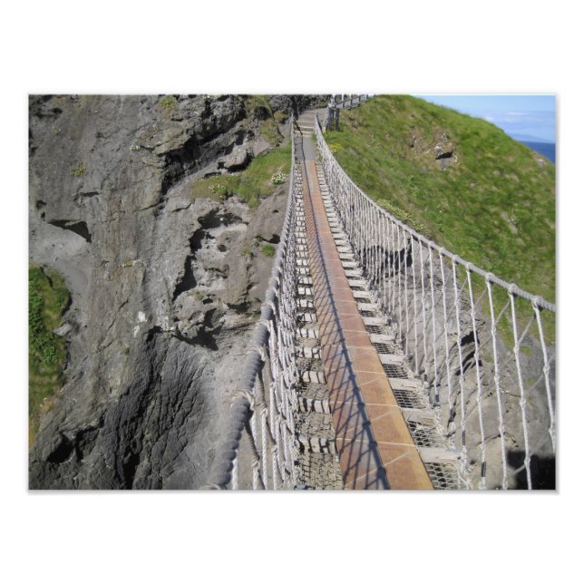 Historische Carrick-a-rede-Brücke, nördlich Fotodruck (Vorne)