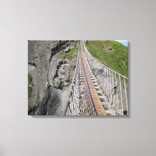 Historische Carrick-a-rede-Brücke, nördlich Leinwanddruck