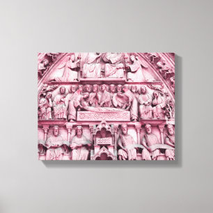 Historische, Christliche Skulpturen Notre Dame Par Leinwanddruck
