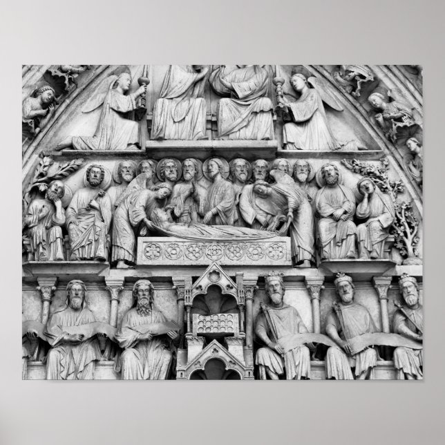 Historische, Christliche Skulpturen Notre Dame Par Poster (Vorne)