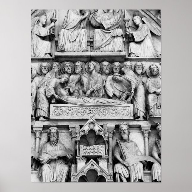 Historische, Christliche Skulpturen Notre Dame Par Poster (Vorne)