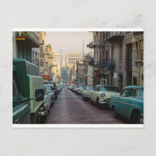 Historische Commercial Street in San Francisco bei Postkarte