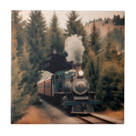 Historische Dampflokomotive Fliese