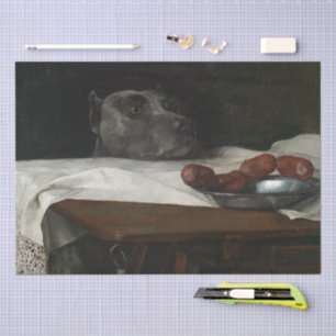 historische Deutsche Dogge Caesar Wilhelm Trübner Seidenpapier
