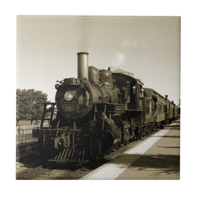 Historische Eisenbahn Fliese (Vorderseite)